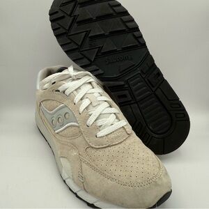 Men’s Saucony Shadow 6000 Premium Suede Beige White Sneakers Size 12 S70662-1